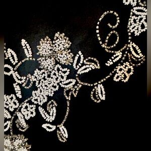 David’s bridal dress with embellishments black